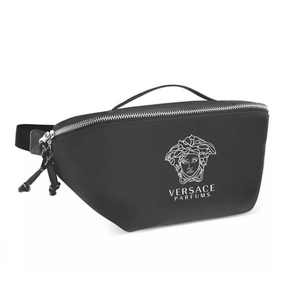 Versace Other - VERSACE Luxury Men Belt Bag in Black w Logo Strap